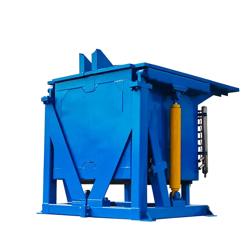 8T Remote-Controlled Medium Frequency Induction Furnace with Dual-Furnace Power System